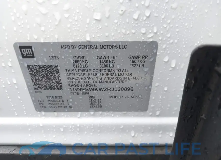 1GNESWKW2RJ130896# 9