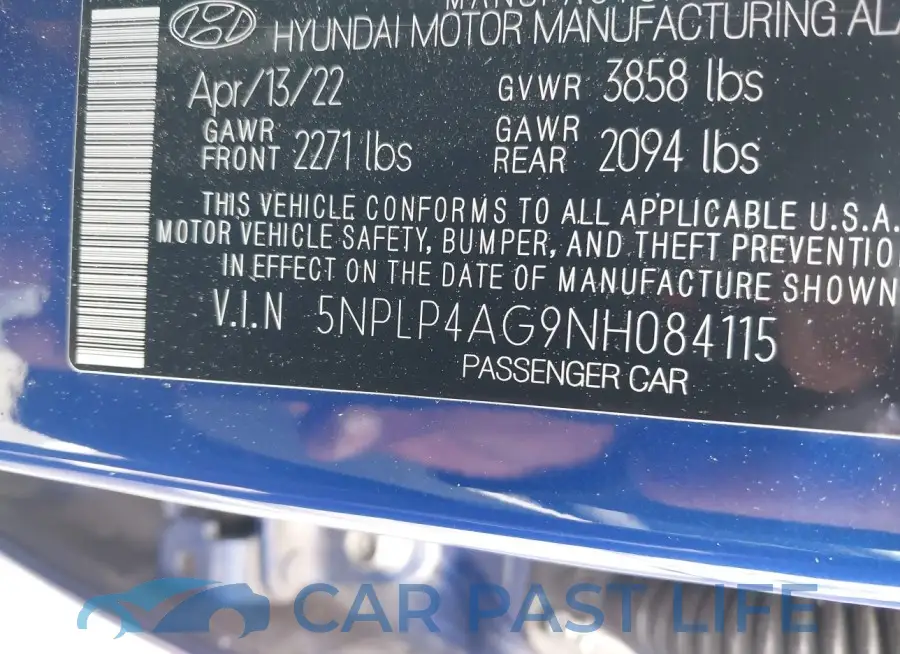 5NPLP4AG9NH084115# 9