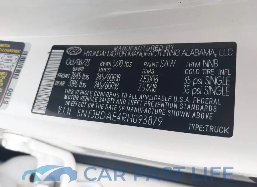 5NTJBDAE4RH093879# 9
