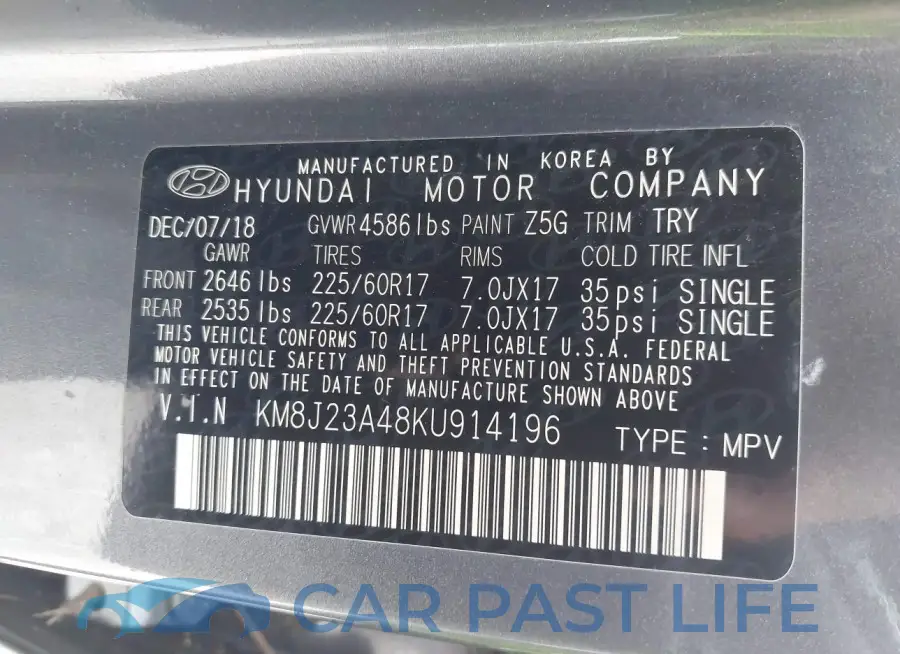 KM8J23A48KU914196# 9