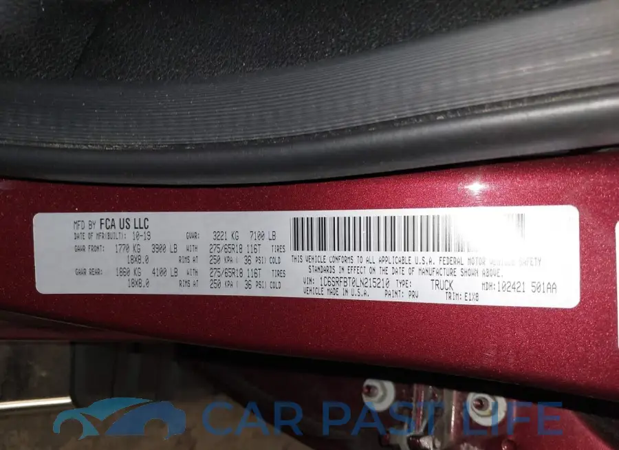 1C6SRFBT0LN215210# 9