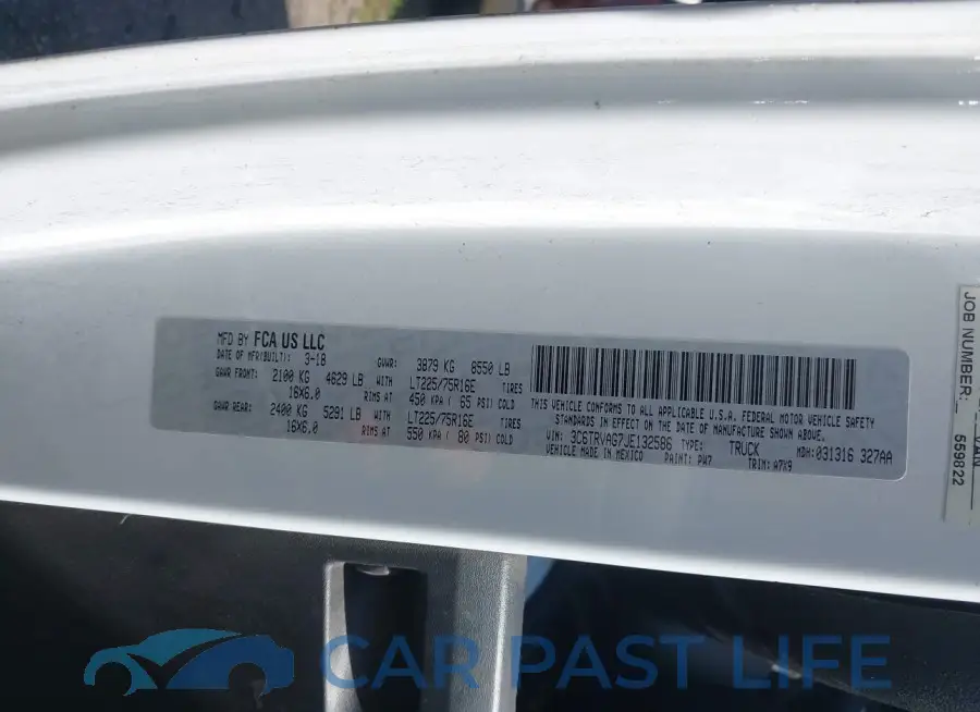 3C6TRVAG7JE132586# 9