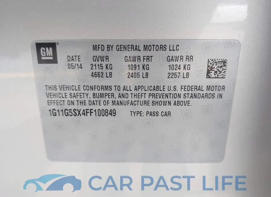 1G11G5SX4FF100849# 9