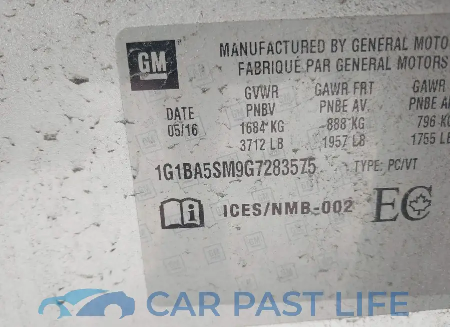 1G1BA5SM9G7283575# 9