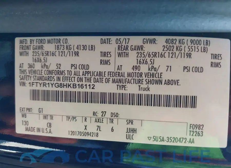 1FTYR1YG8HKB16112# 9