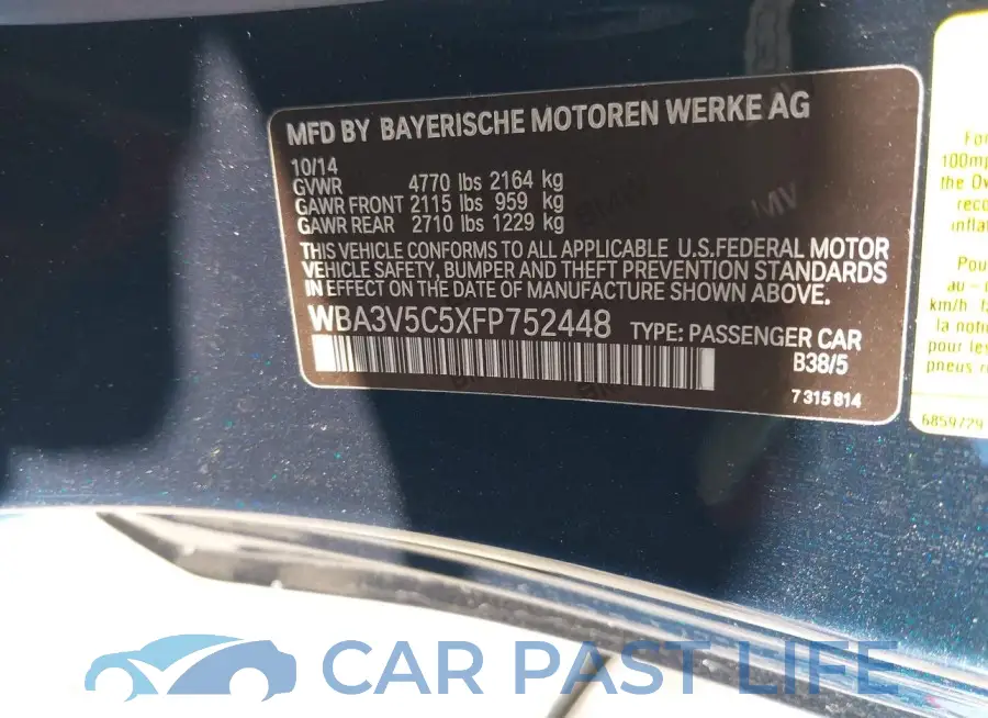 WBA3V5C5XFP752448# 9