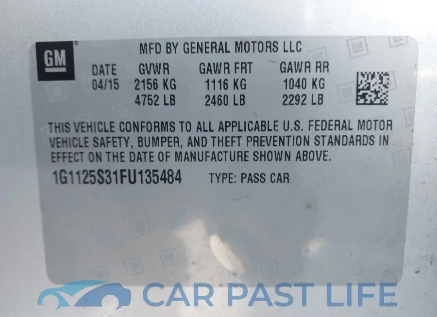 1G1125S31FU135484# 9