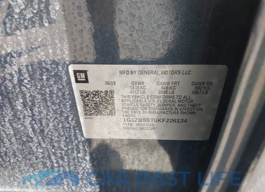 1G1ZB5ST0KF226134# 9