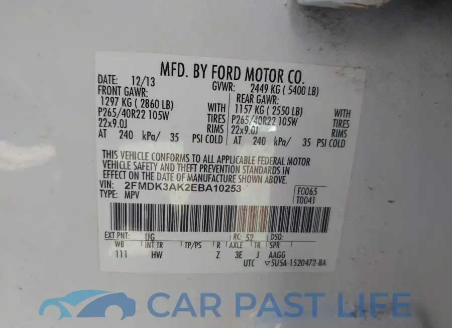 2FMDK3AK2EBA10253# 9