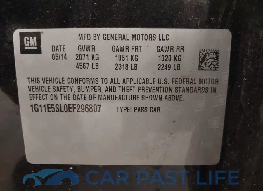 1G11E5SL0EF296807# 8