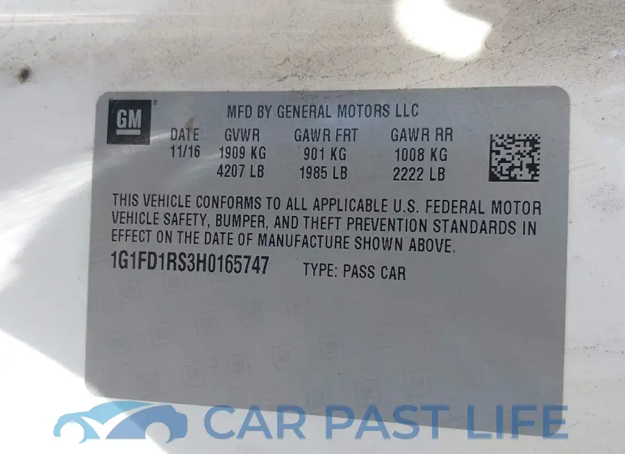 1G1FD1RS3H0165747# 9