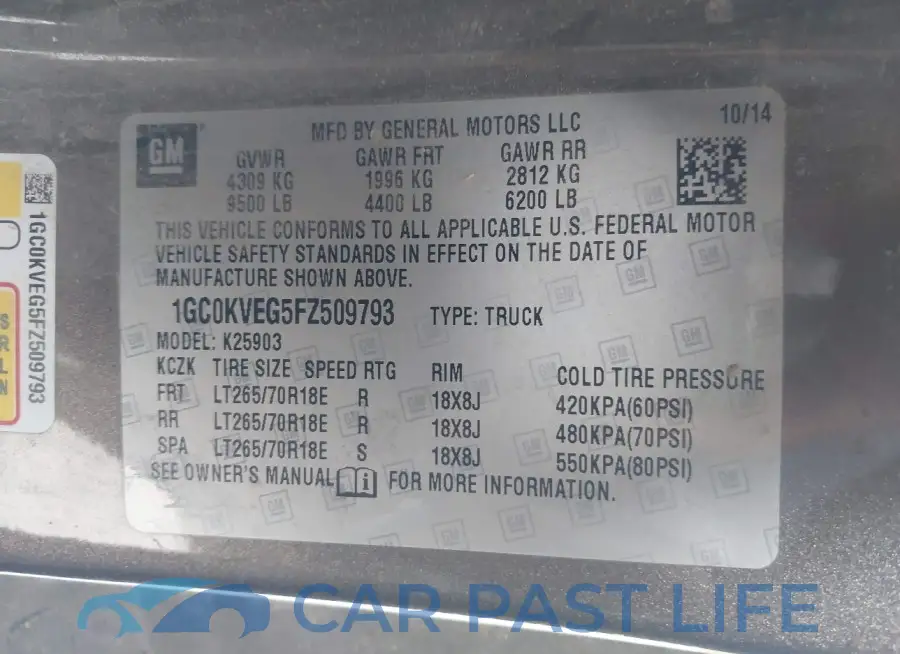 1GC0KVEG5FZ509793# 9