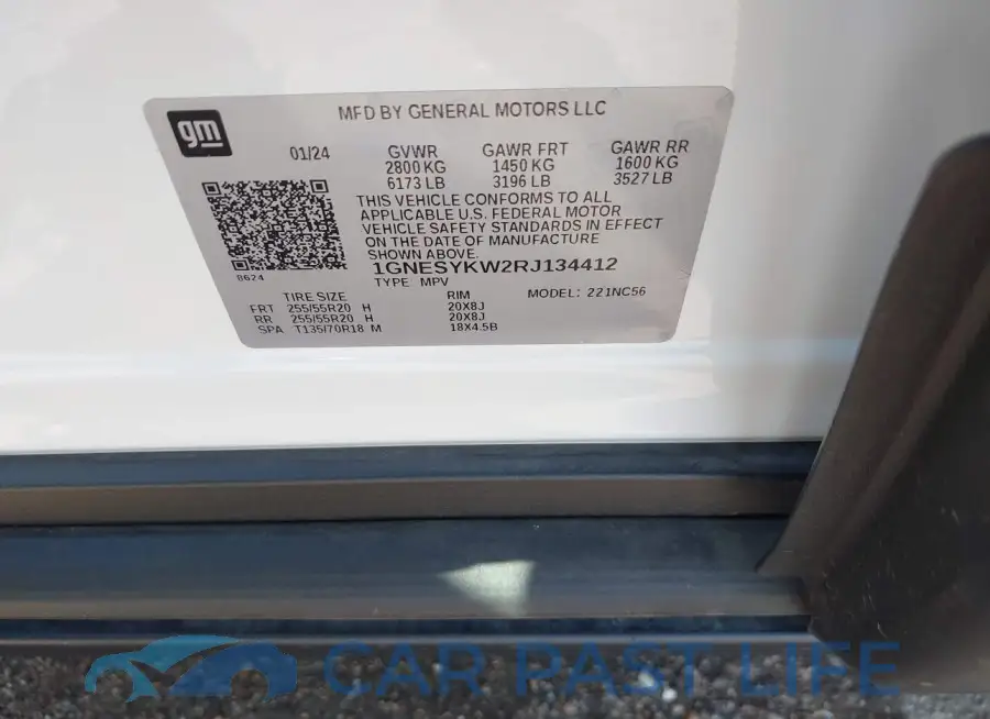 1GNESYKW2RJ134412# 9