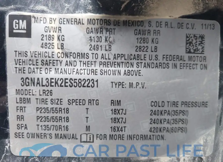 3GNAL3EK2ES582231# 9