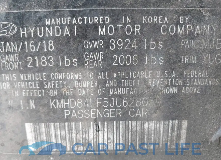 KMHD84LF5JU628059# 9