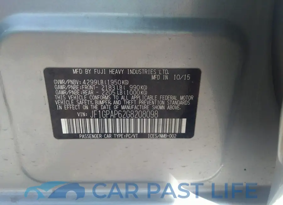 JF1GPAP62G8208098# 9