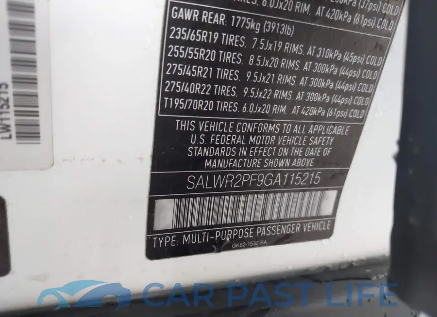 SALWR2PF9GA115215# 9