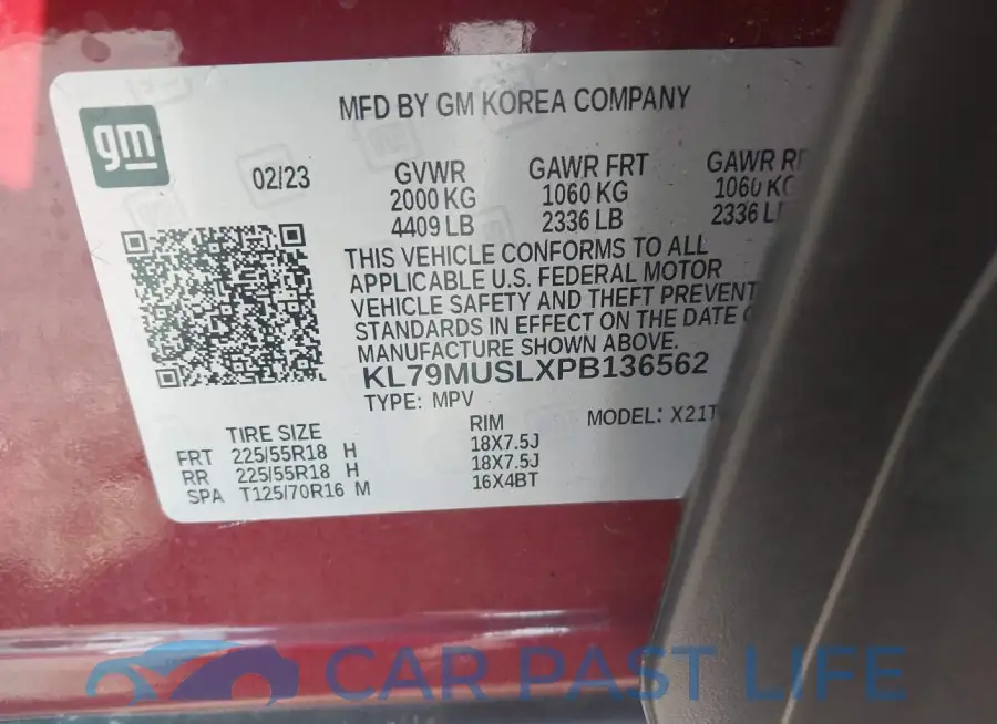 KL79MUSLXPB136562# 9