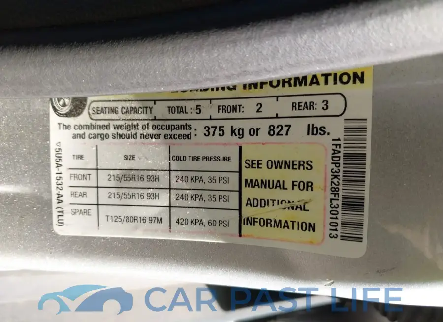 1FADP3K28FL301013# 9