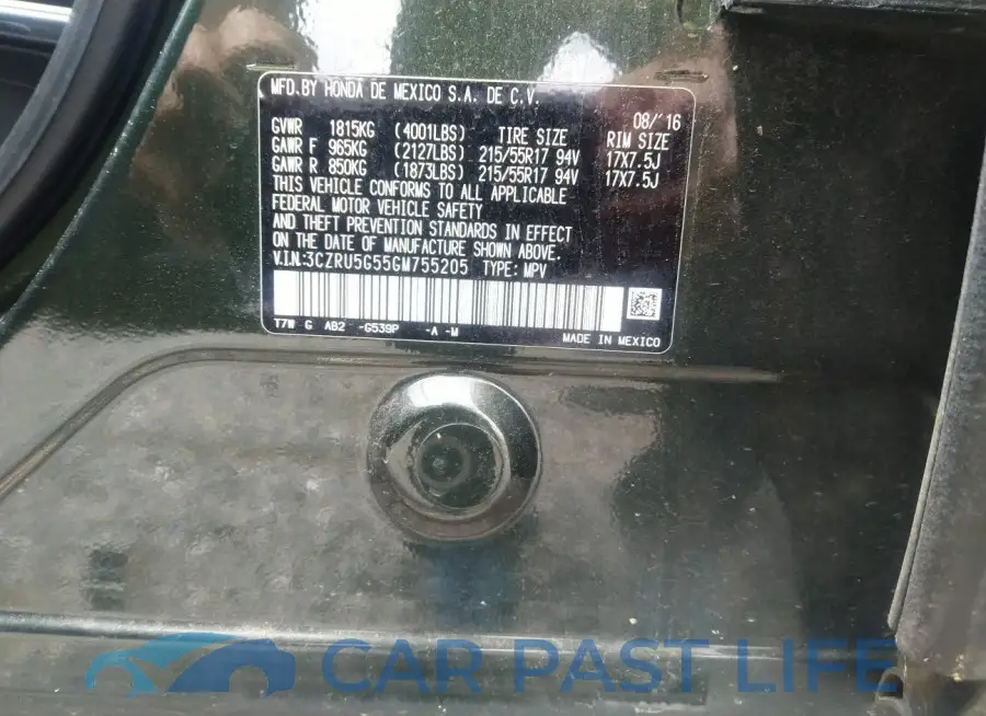3CZRU5G55GM755205# 9