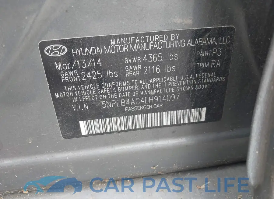 5NPEB4AC4EH914097# 9