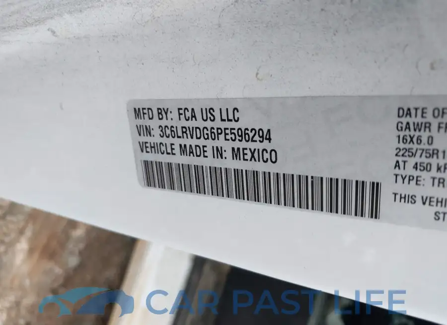 3C6LRVDG6PE596294# 9