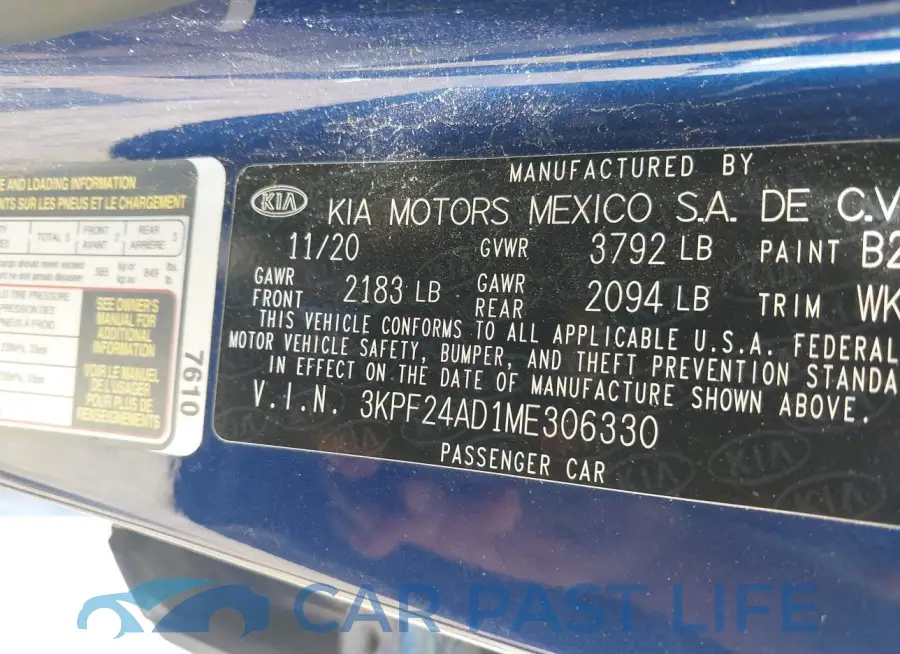 3KPF24AD1ME306330# 9
