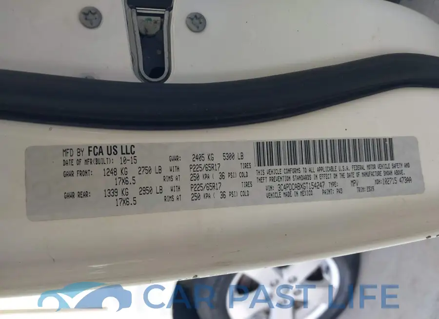 3C4PDCABXGT154247# 9
