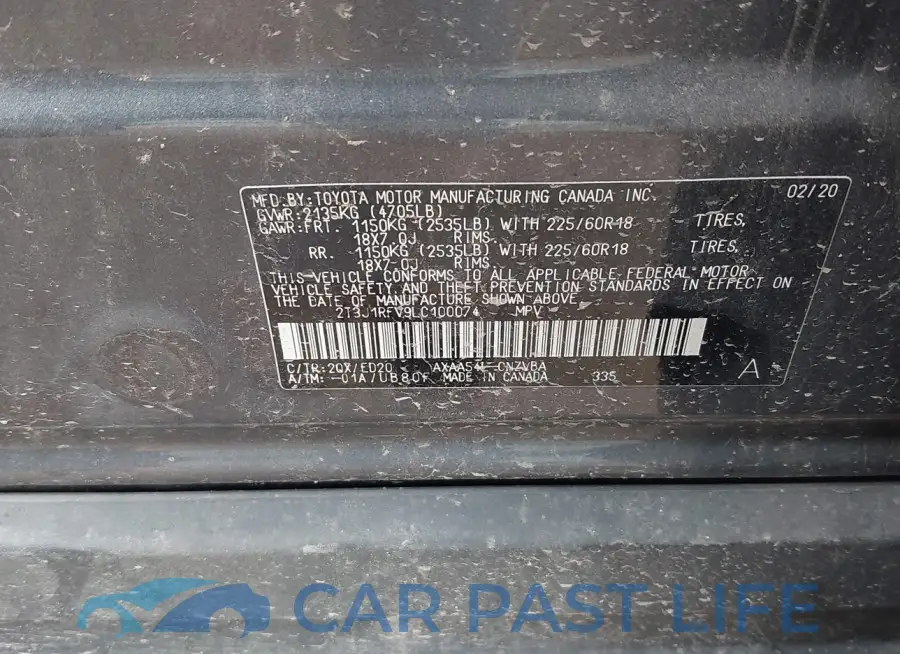 2T3J1RFV9LC100074# 9