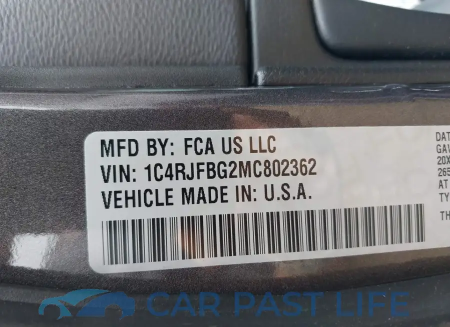 1C4RJFBG2MC802362# 9