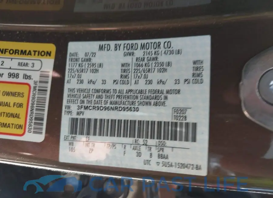 3FMCR9D96NRD95630# 9
