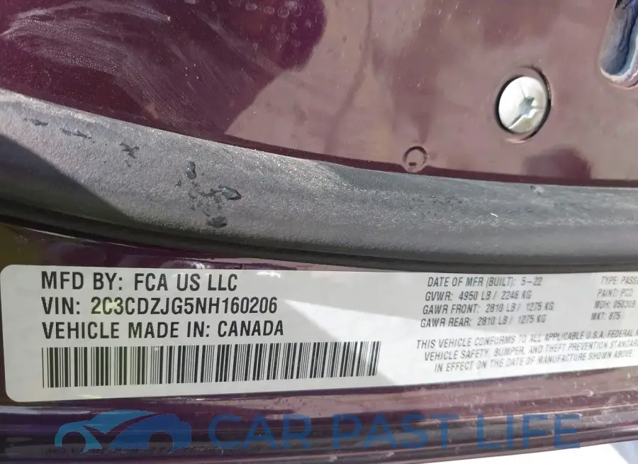 2C3CDZJG5NH160206# 9