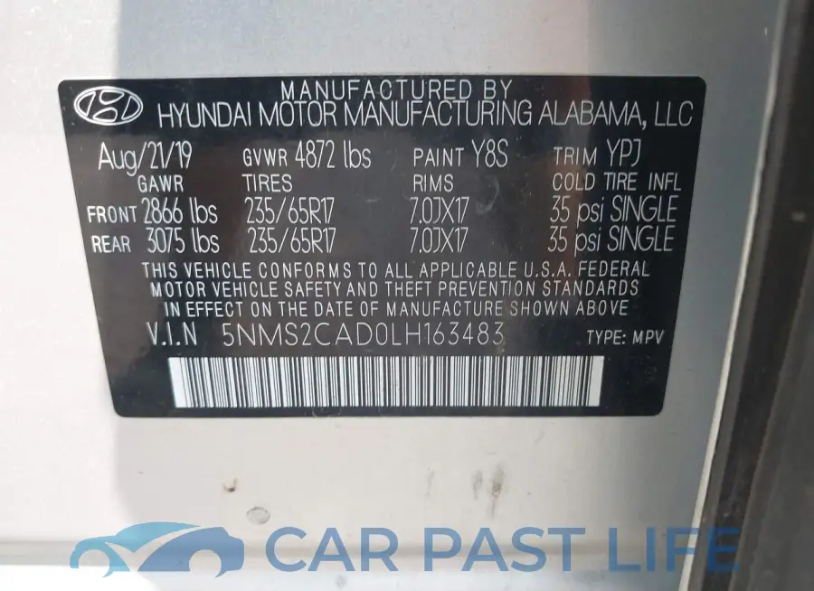 5NMS2CAD0LH163483# 9