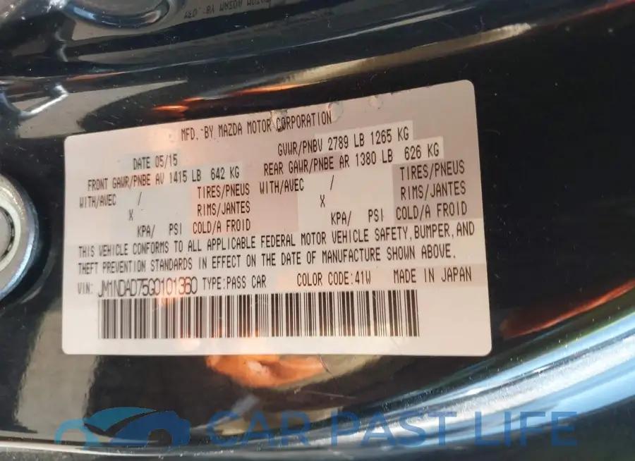 JM1NDAD75G0101360# 9