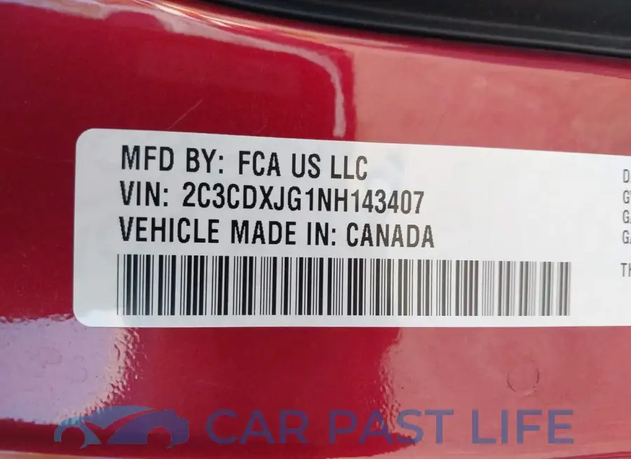 2C3CDXJG1NH143407# 9