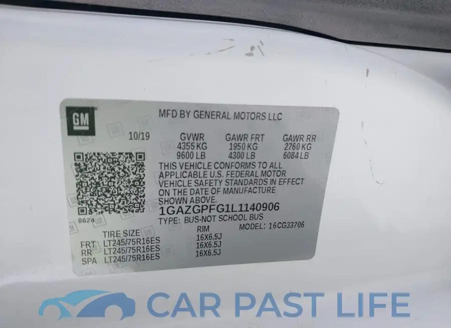 1GAZGPFG1L1140906# 9