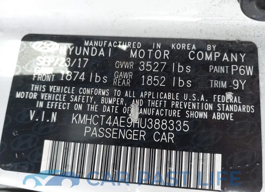 KMHCT4AE9HU388335# 9