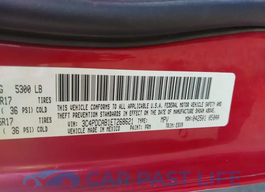 3C4PDCAB1ET268621# 9