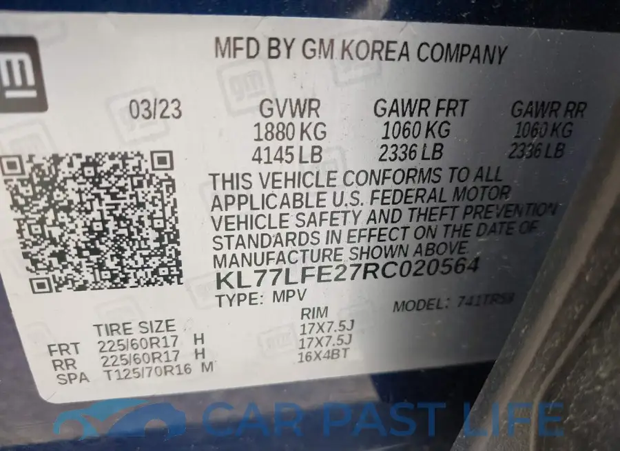KL77LFE27RC020564# 9