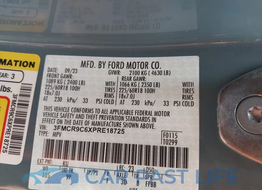 3FMCR9C6XPRE18725# 9