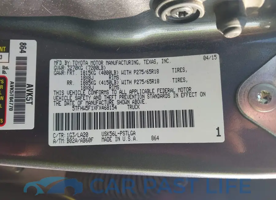 5TFHW5F1XFX468154# 9