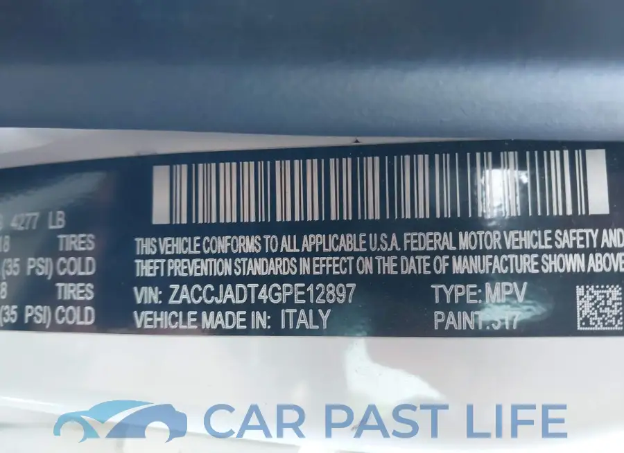 ZACCJADT4GPE12897# 9
