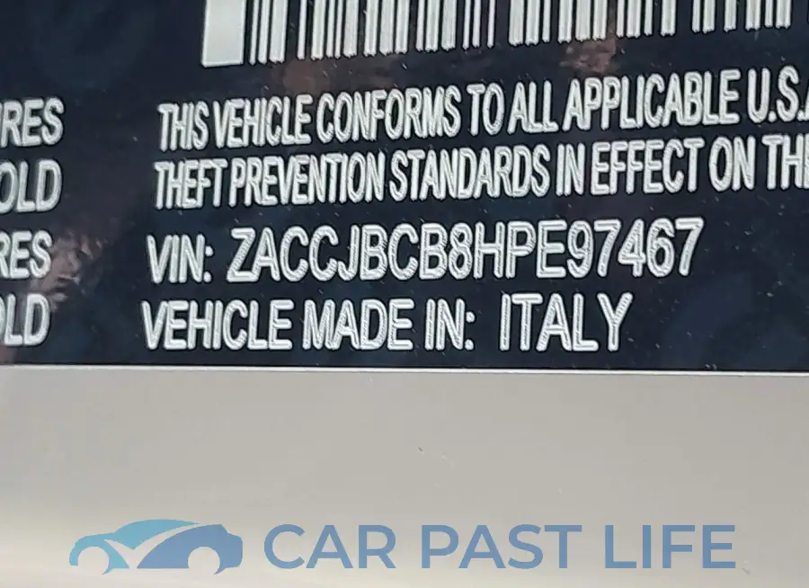 ZACCJBCB8HPE97467# 9