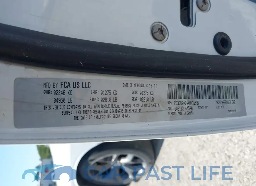 2C3CDZAG4KH731597# 9