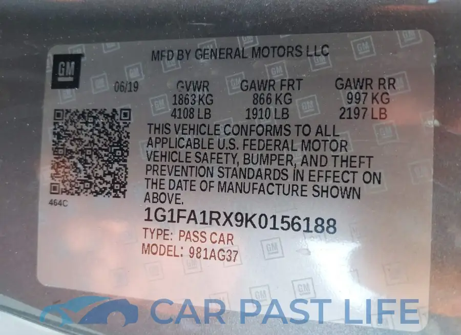 1G1FA1RX9K0156188# 9