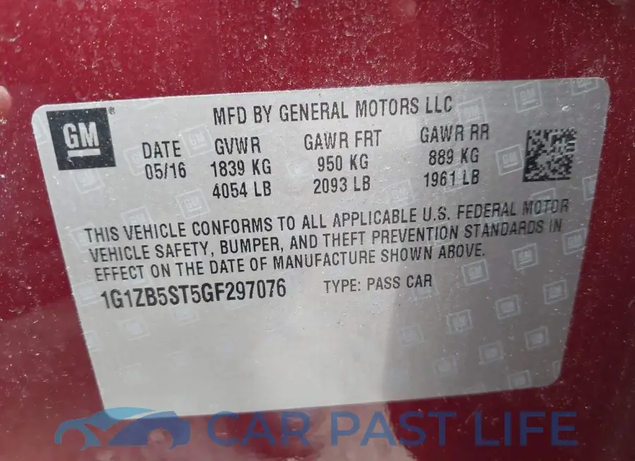 1G1ZB5ST5GF297076# 9