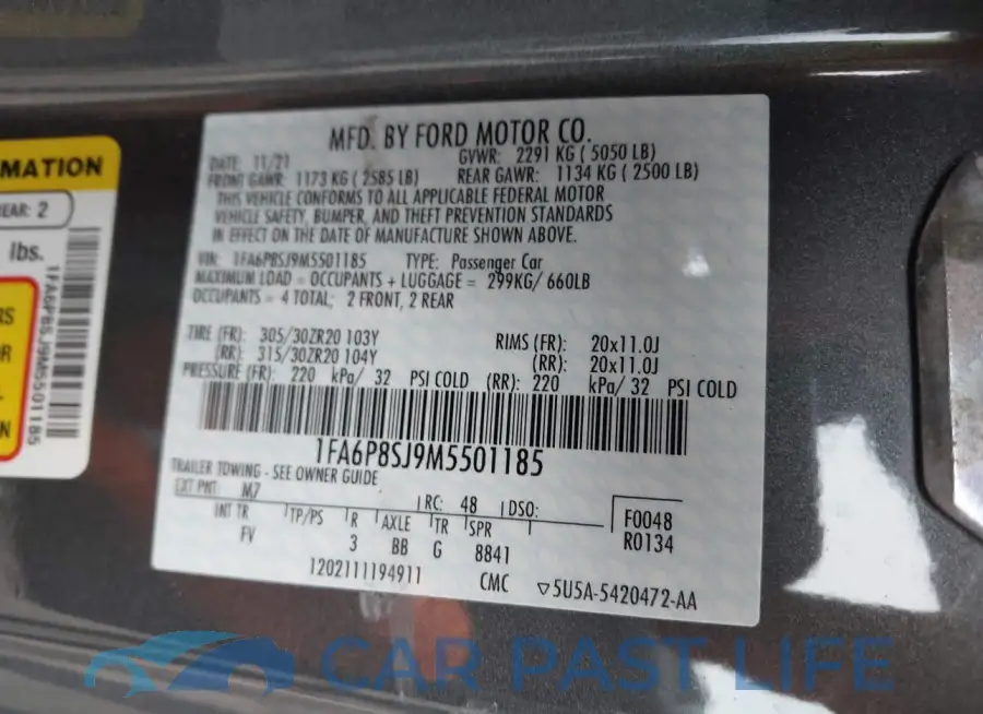 1FA6P8SJ9M5501185# 9