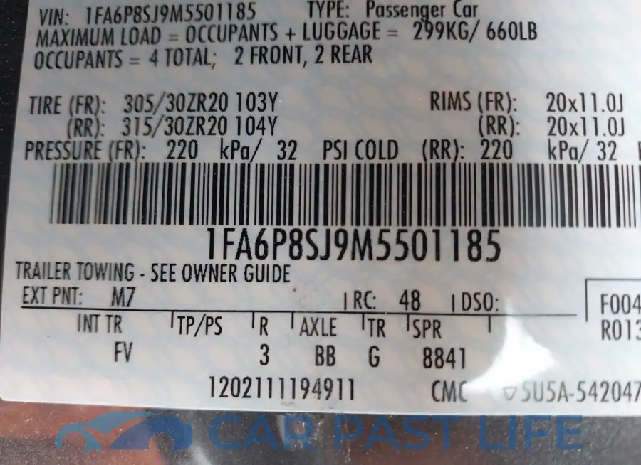 1FA6P8SJ9M5501185# 18