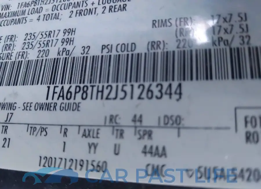 1FA6P8TH2J5126344# 9