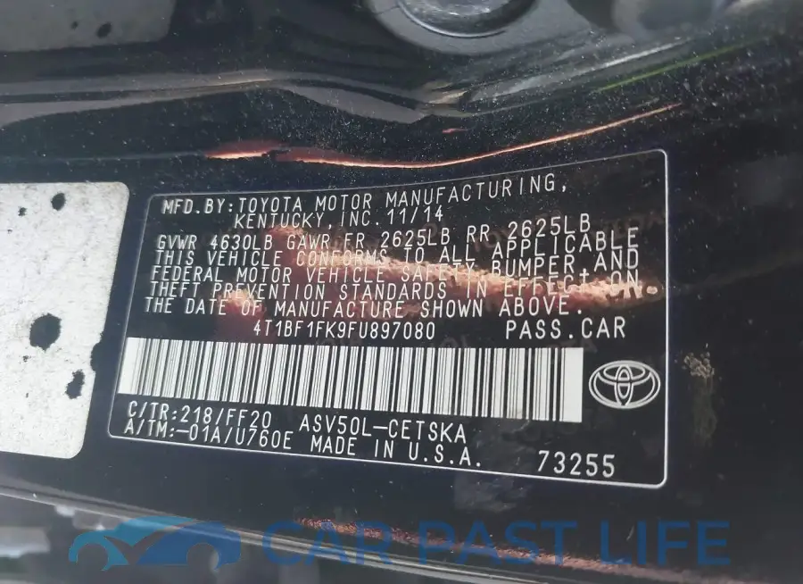 4T1BF1FK9FU897080# 9
